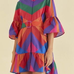 Farm Rio Amanda Stripes Mini Dress
